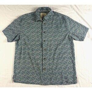 Island‎ Republic Vintage Collection 100% Silk Shirt Men XL Fish Seashell Print